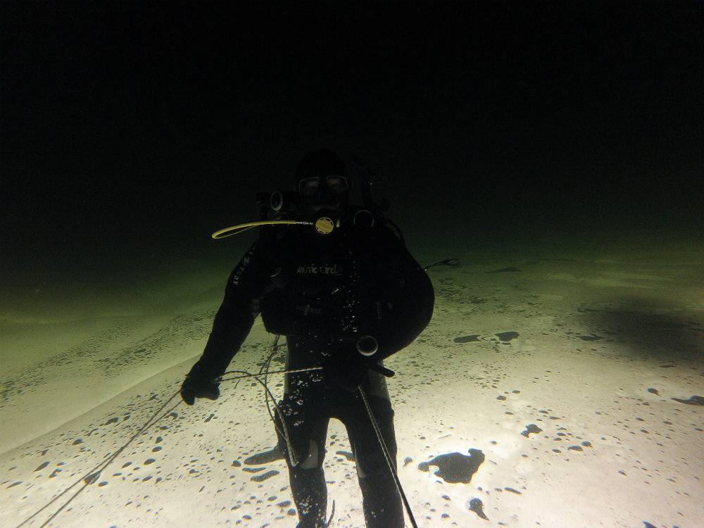 ice diving in the arctic