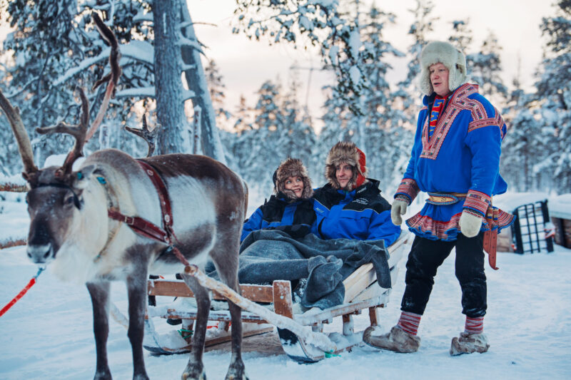 reindeer safari at Glass Igloo resort Finland