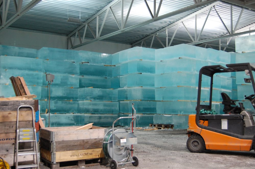 Storage of Ice at Ice Hotel