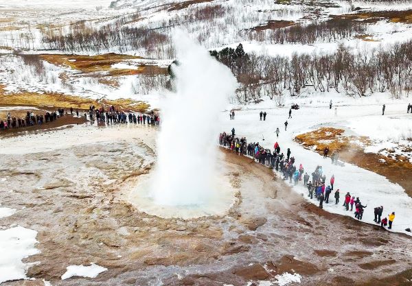 erupting geyser