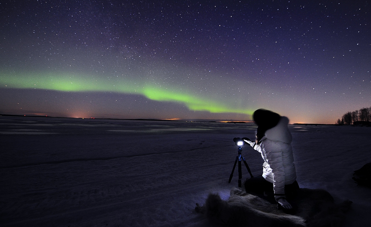 Adventure holidays aurora photography