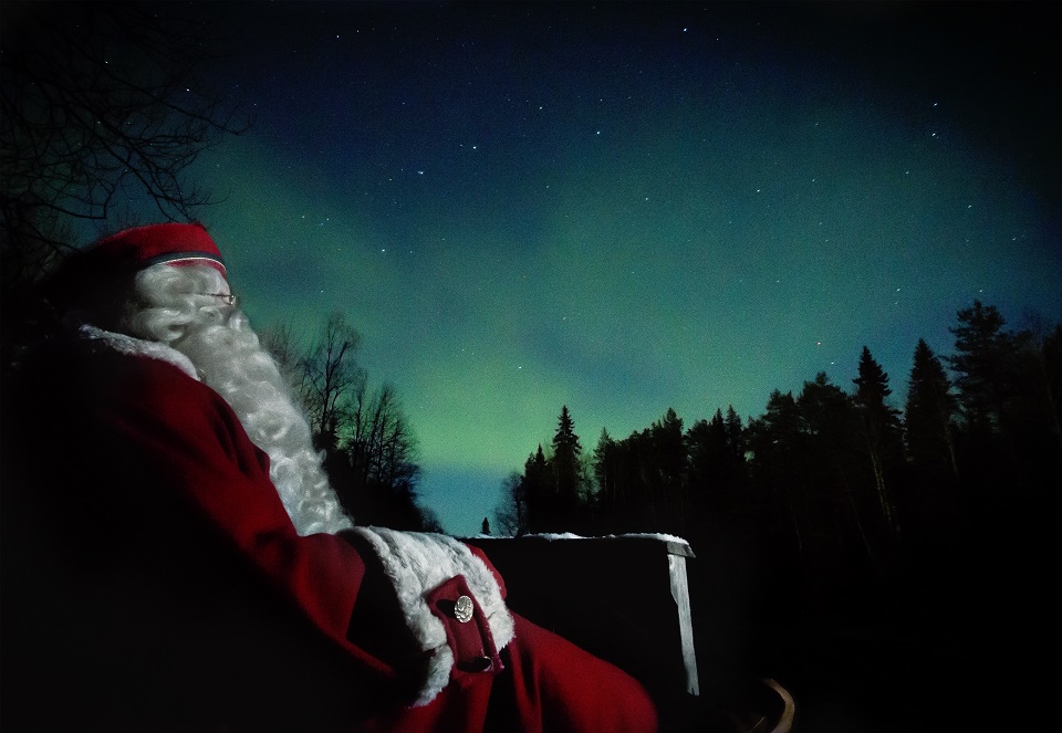 Santa Claus and the Northern Lights