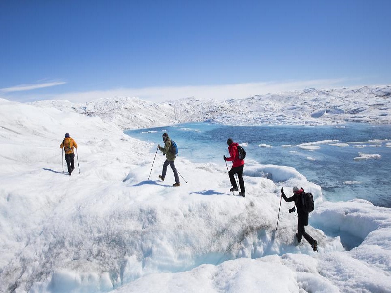 climbing iceberg/glacier