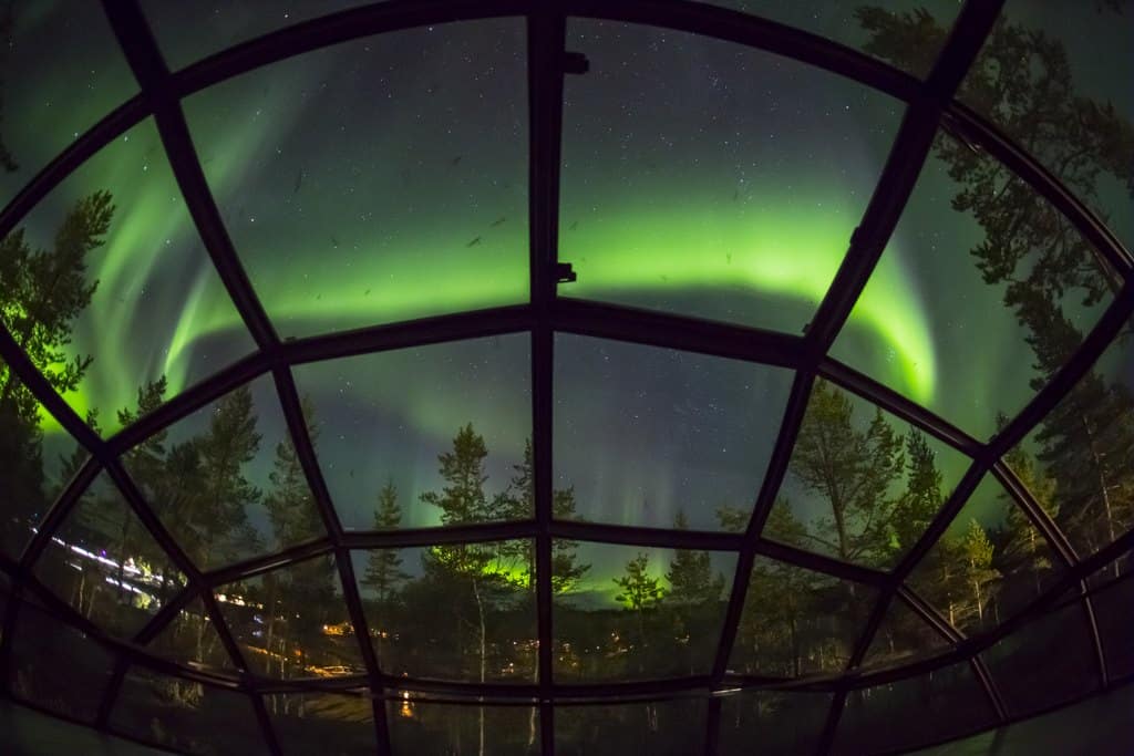 Northern Lights from igloo