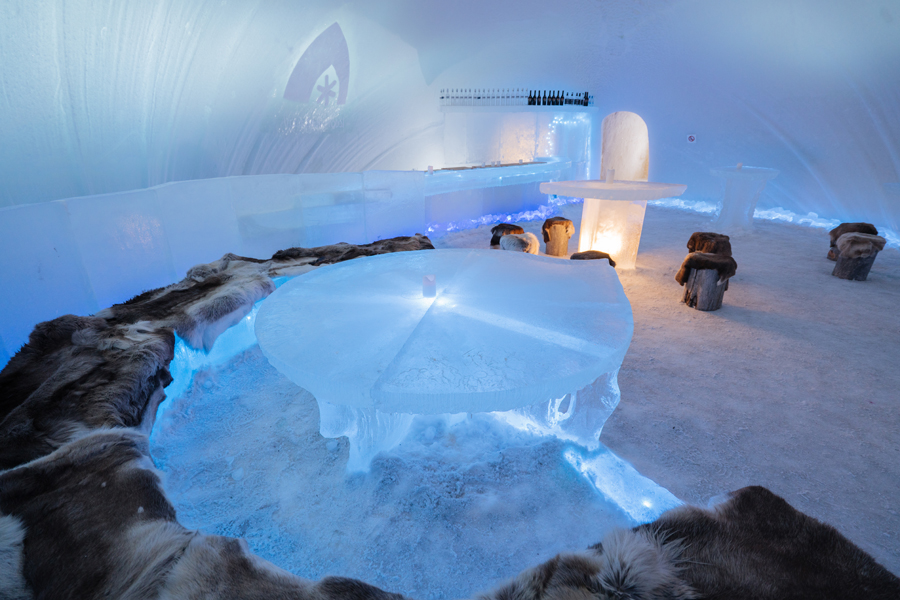 igloo ice hotel ice bar