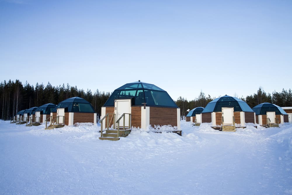 Glass Igloos in Daylight