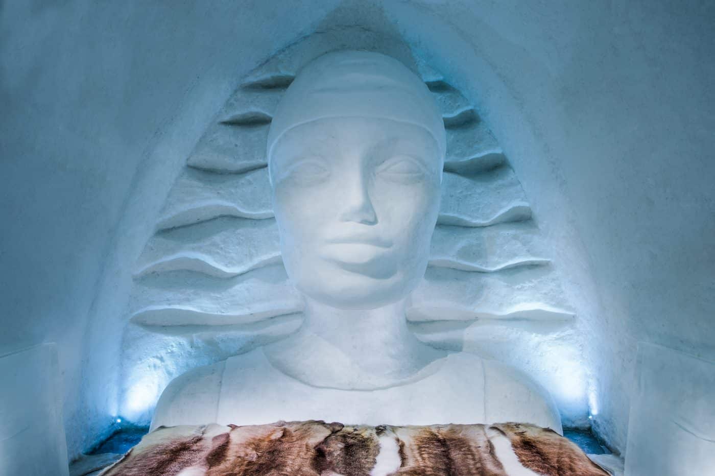Ice hotel sweden art suite - ice woman
