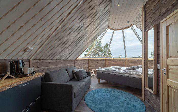 Aurora cabin with kitchenette, sofa bed and bed