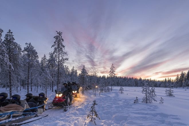 Snowmobile sled safari with Arctic Direct