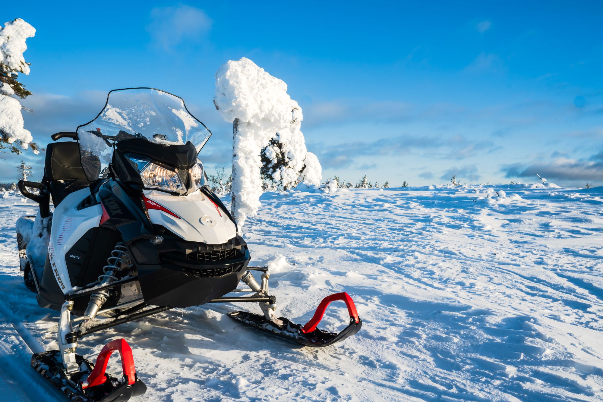 snowmobile in the snow