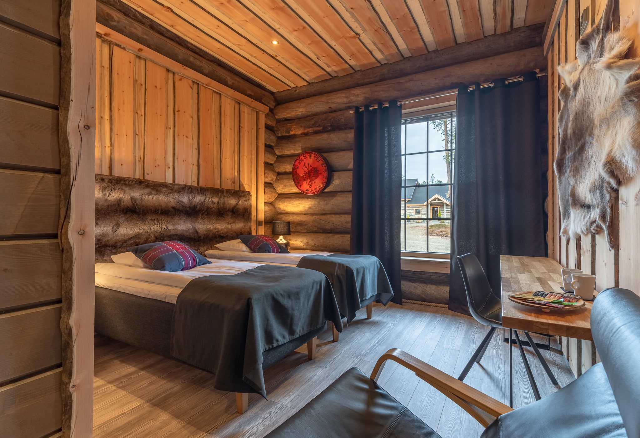 double room in log cabin