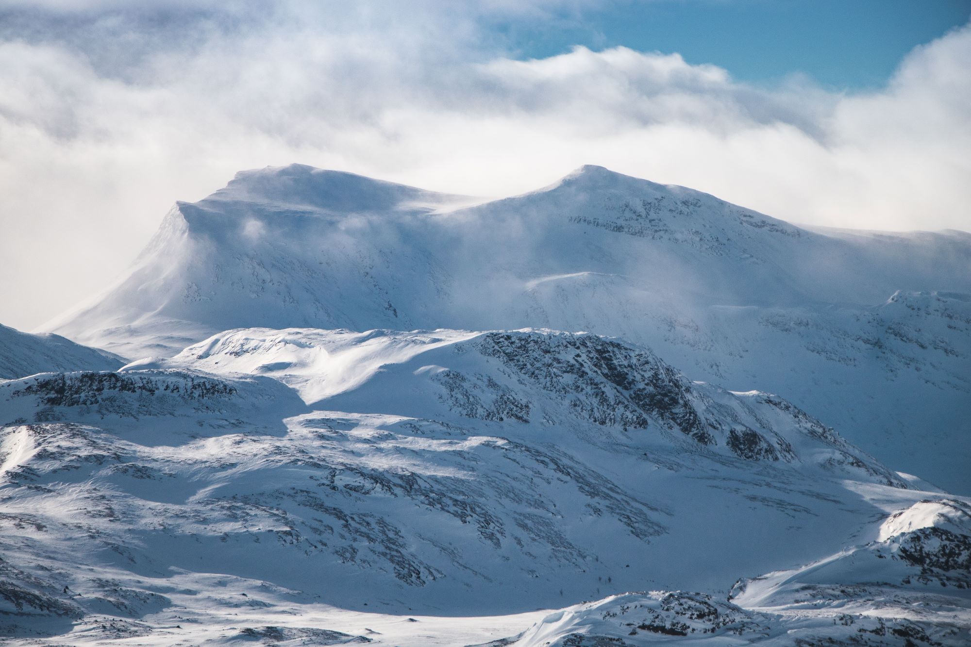 view of snow covered mountains