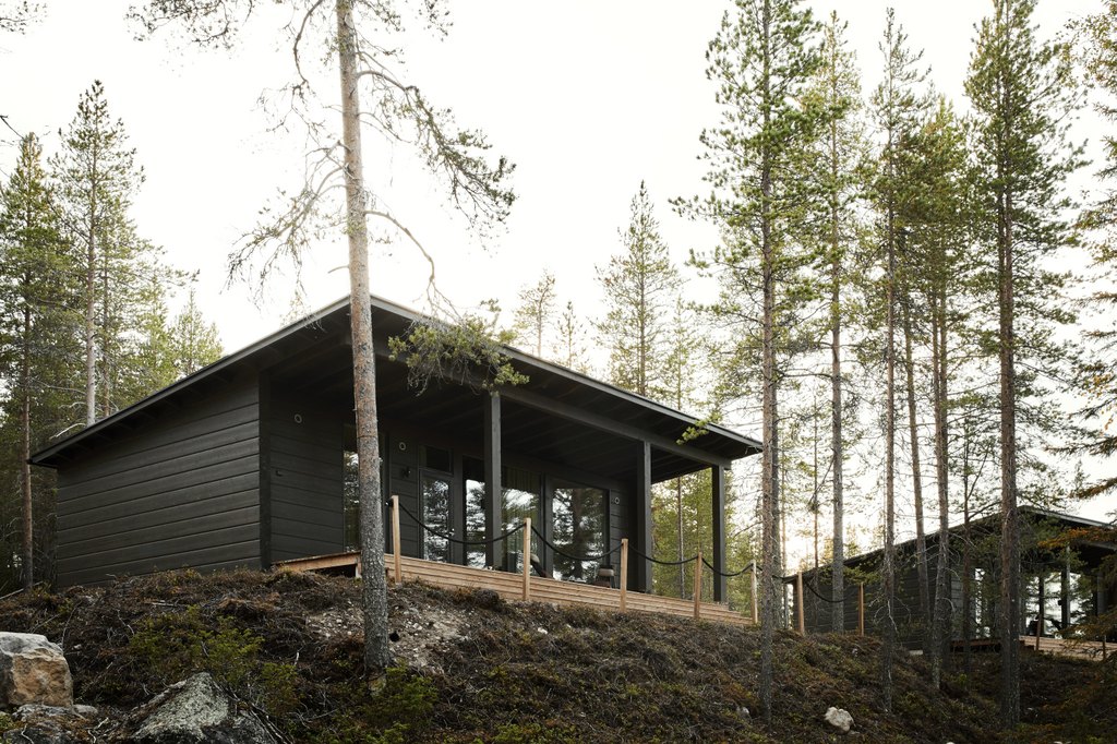cabin overlooking the forest