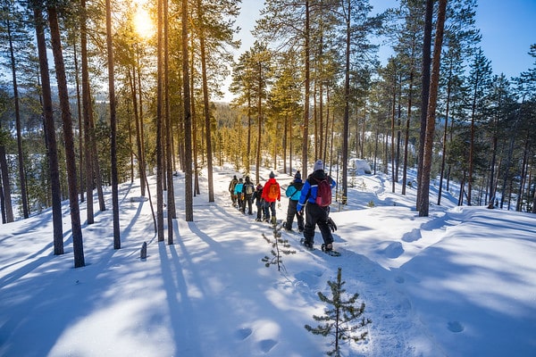 snowshoeing