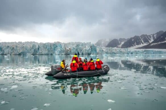 expedition boat in svalbard