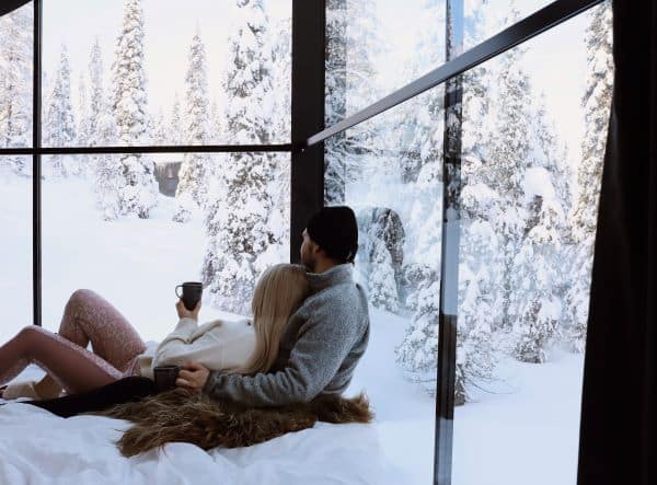 Magical Pond couple inside igloo