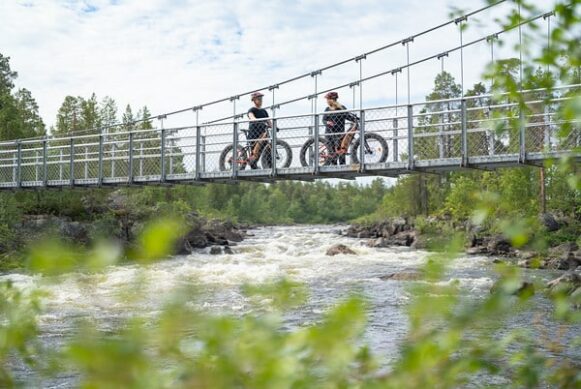 fatbiking over the river