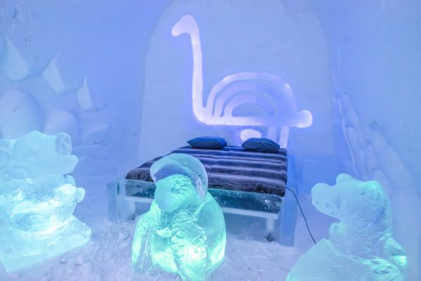 double room in an snow hotel