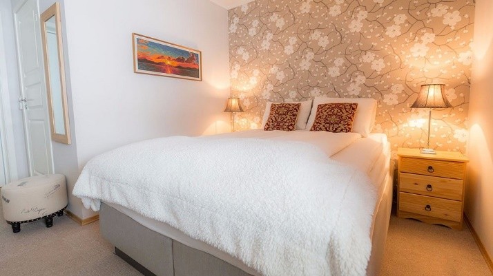 Arctic Panorama Lodge standard double room bed