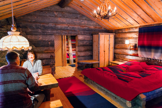 Kakslauttanen West Village small cabin main room