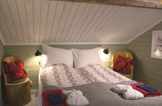 Lapland guesthouse sweden chalet-cottage bed