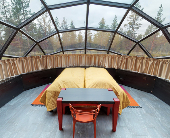 glass igloo in luxury kelo