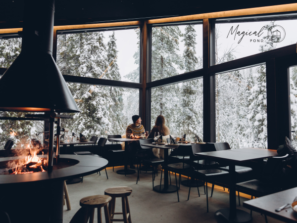 restaurant at magical pond igloos