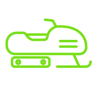 Snowmobile - Green Arctic Direct Icon
