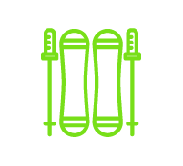 Snowshoeing- Green Icon