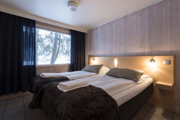 small nordic chalet at ice hotel