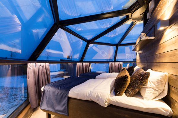 twin glass igloo at ranua resort