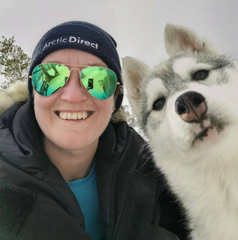 charlotte with husky