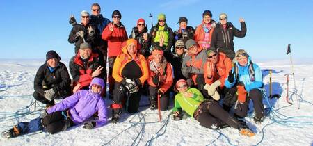 group picture in the snow