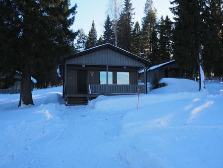 cabin in the snow