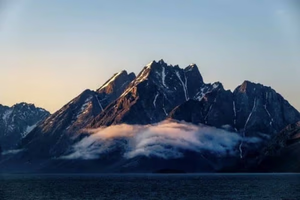 mountain view in greenland