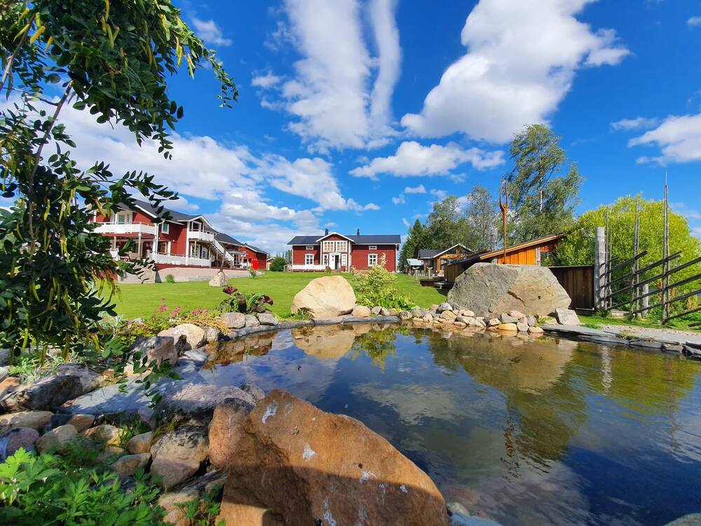 summer view of cabins
