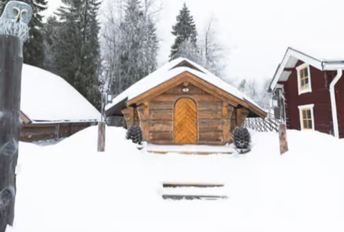 cabin in the snow