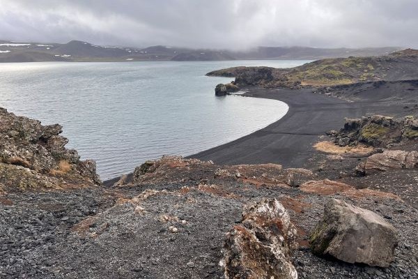 rocky beach in iceland