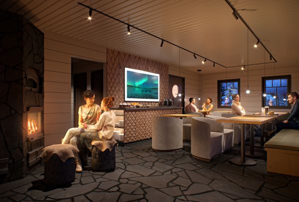 dining area at northern lights village